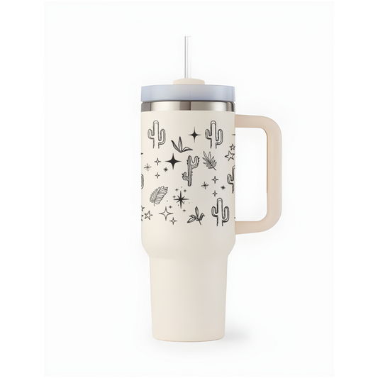 Minimal Boho Line Art Tumbler