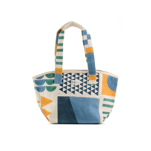 Beach Bag - Zentangle <br> (Yellow and Blue)
