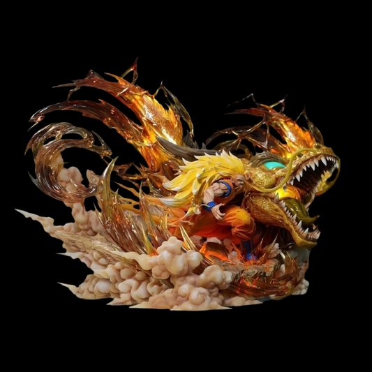 Dragon Ball Figures Son Goku Shenron Figurine Super Saiyan 3 28cm