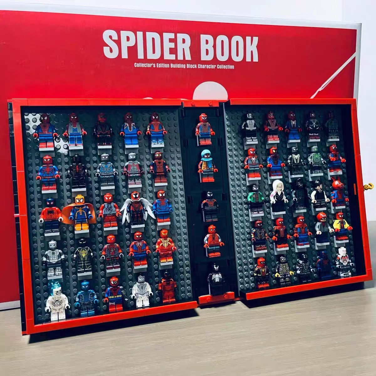 MOC Custom Spiderman Collections Book With Spiderman Minifigures Building Block Toy Set