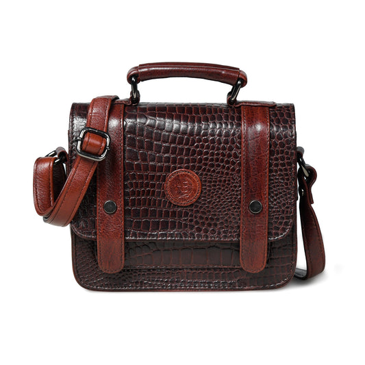 Urban Voyager Leather Belt Bag - Cherry Red Colour
