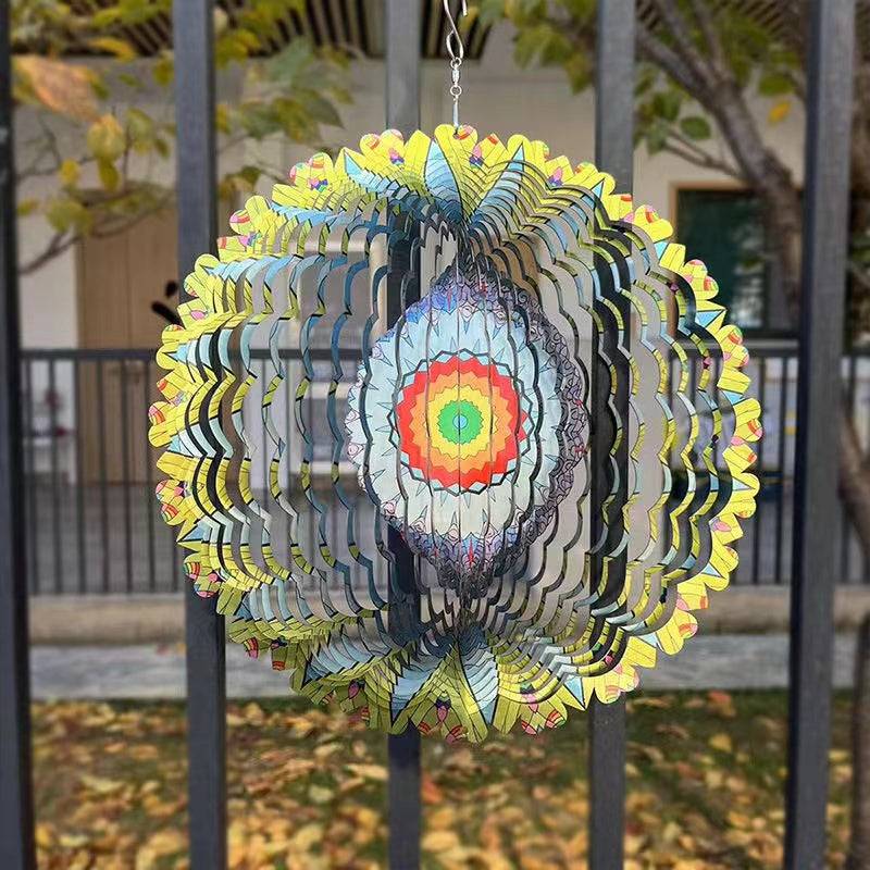3D Colorful Wind Spinning Mandala