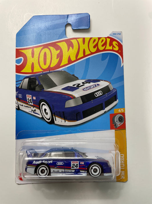 Hot Wheels 1/64 Audi 90 Quattro Blue & White - Damaged Card