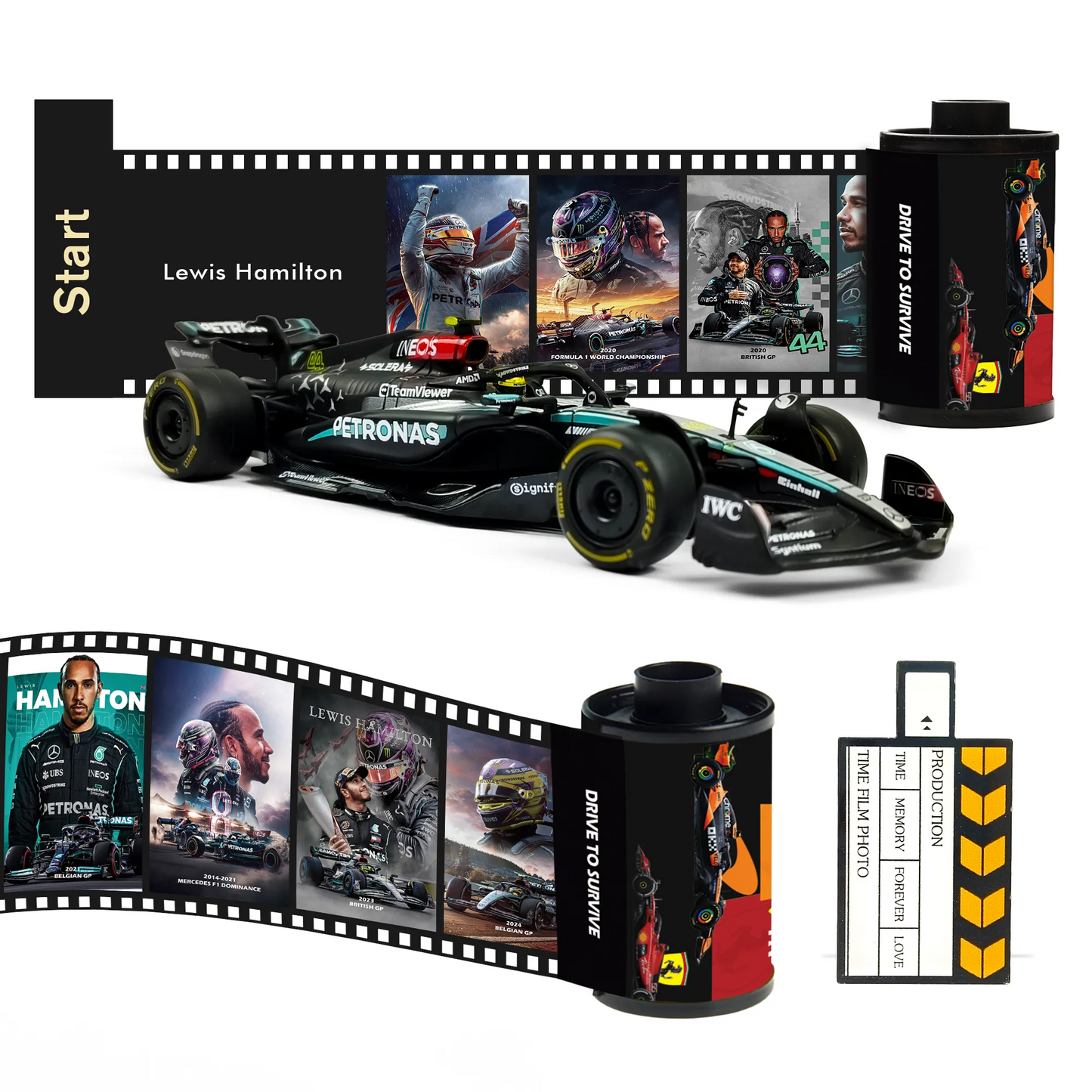 [Souvenir] Lewis Hamilton F1 Film Roll – Mercedes Collectible(10 Frames)