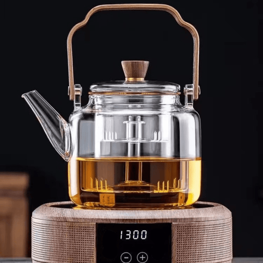 Multi-Functional Glass Teapot for Brewing and Steaming With Handle (1000ml)