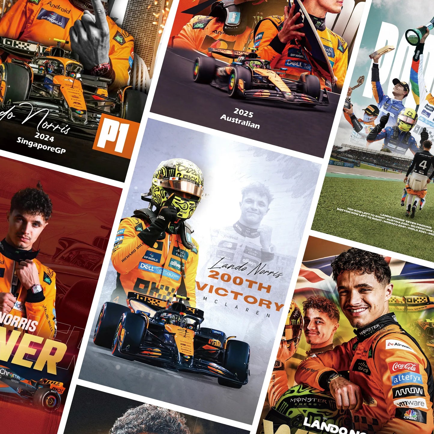 [Souvenir] Lando Norris McLaren Postcard Set (10 Cards)