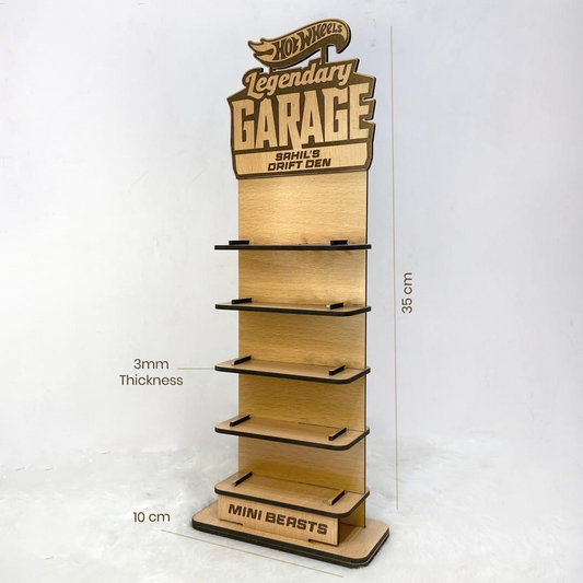 5-Story Wooden Display Garage for Diecast Cars