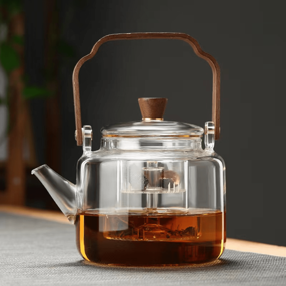 Multi-Functional Glass Teapot for Brewing and Steaming With Handle (1000ml)