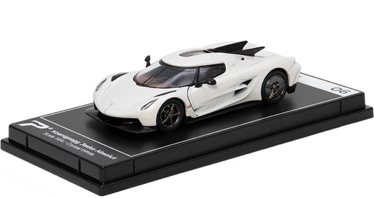 PosterCars 1:64 Koenigsegg Jesko Absolut 06 – Crystal White Acrylic Box | Hypercar League Collection Diecast Model