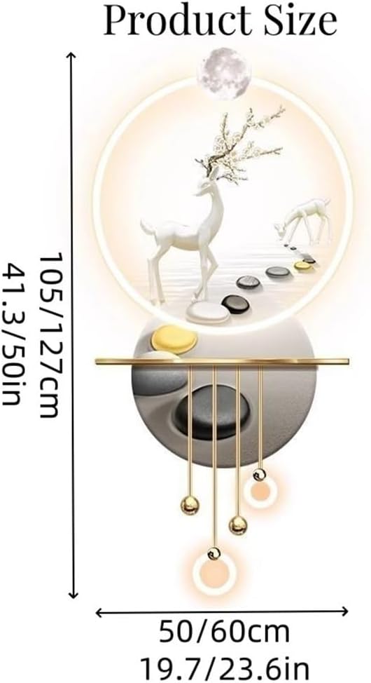 3D Feng Shui Art Wall Decoration Lamp