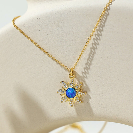 Sapphire Sun Necklace