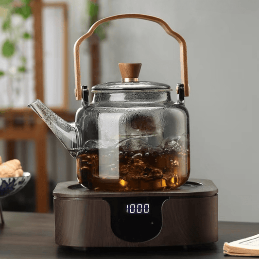 Multi-Functional Glass Teapot for Brewing and Steaming With Handle (1000ml)