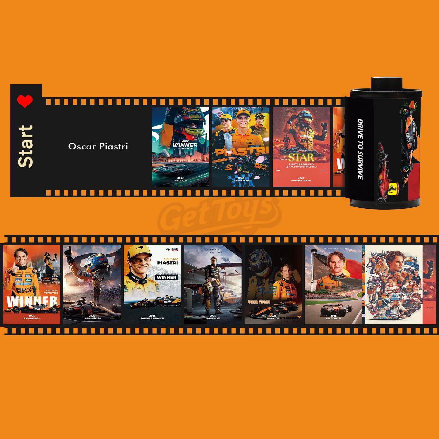 [Souvenir] Oscar Piastri F1 Film Roll – McLaren Collectible(10 Frames)