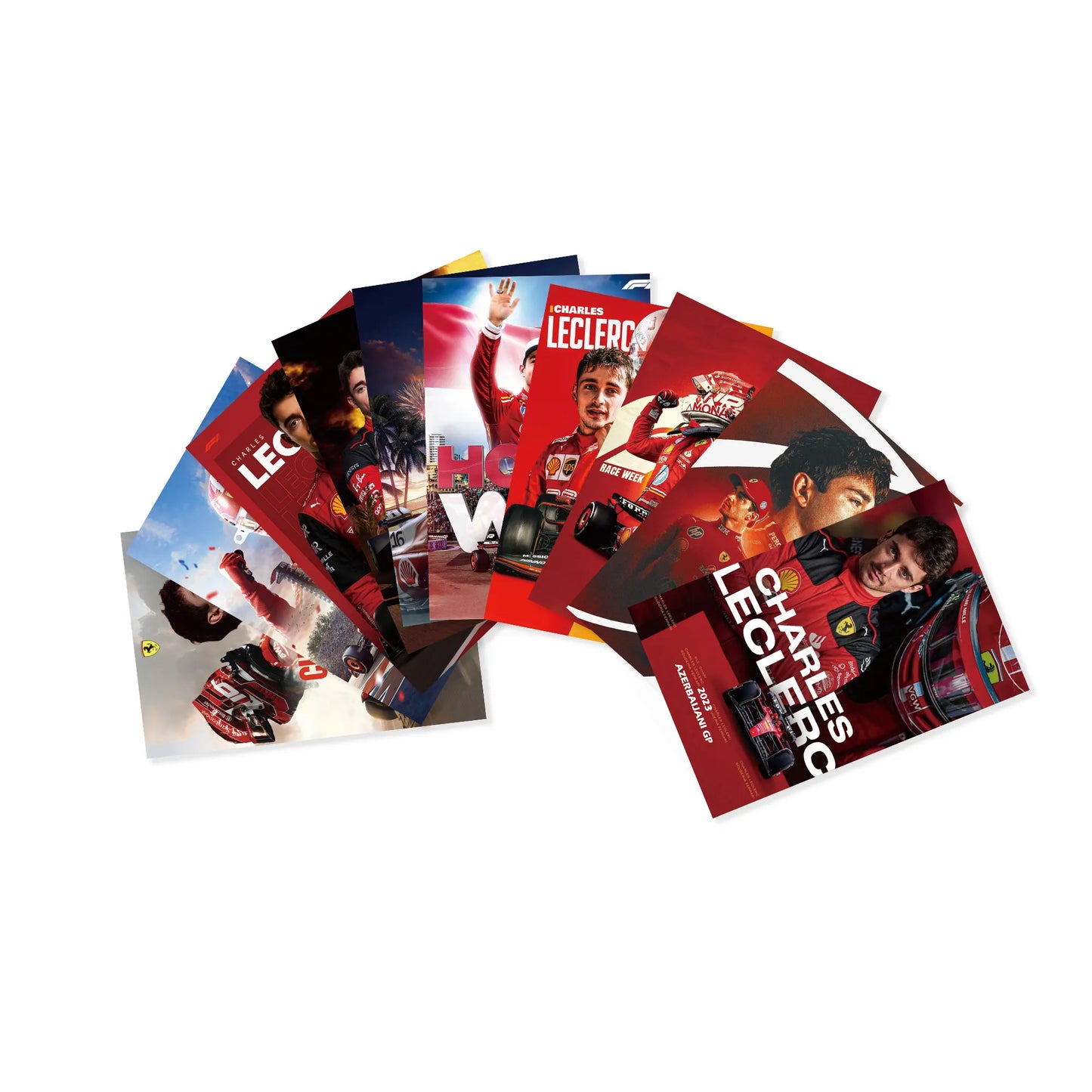 [Souvenir] Charles Leclerc Ferrari Postcard Set (10 Cards)