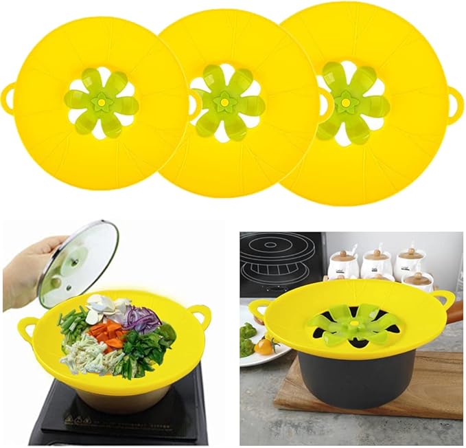 3-piece reusable silicone lid set