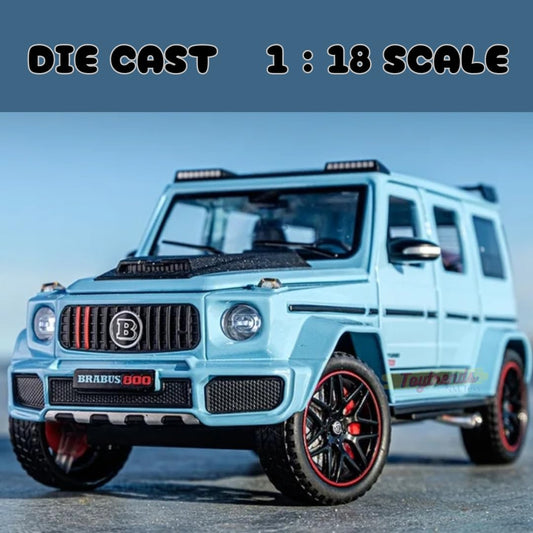 1/18 Pullback G Wagon Brabus, Die Cast Brabus with Lights, Door Open Car, Collectible Toy Car Series