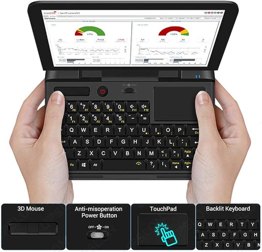 GPD Micro PC Mini Laptop [256GB M.2 SSD Version] Industrial 6 Inch [Latest Update HW CPU Celeron N4120 Processor] Portable Laptop Notebook OS Win 10 Pro, Ubuntu Mate 18.10, 8GB RAM