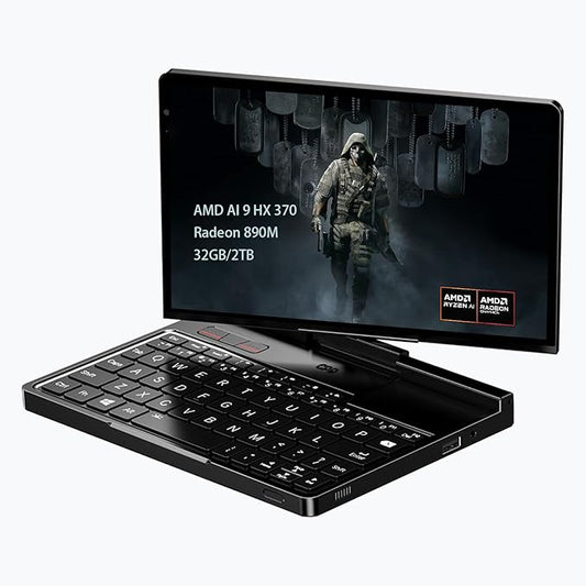 GPD Mini Notebook Pocket 4 with 8.8" Touchscreen, Aluminum Frame, UMPC, Windows 11 Home OS, AMD Ryzen AI 9 HX 370, 32GB/2TB (Amber Black)