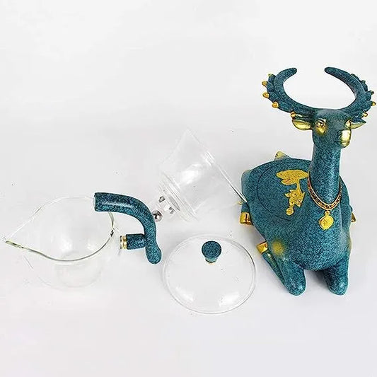 Glass Wood Elk Teapot Set™️