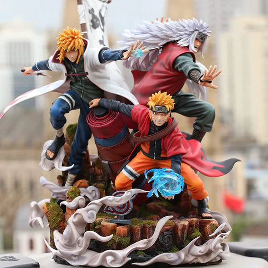 Naruto | Legendary Trio : Naruto, Minato & Jiraiya PVC Action Figurine | 41 Cms |