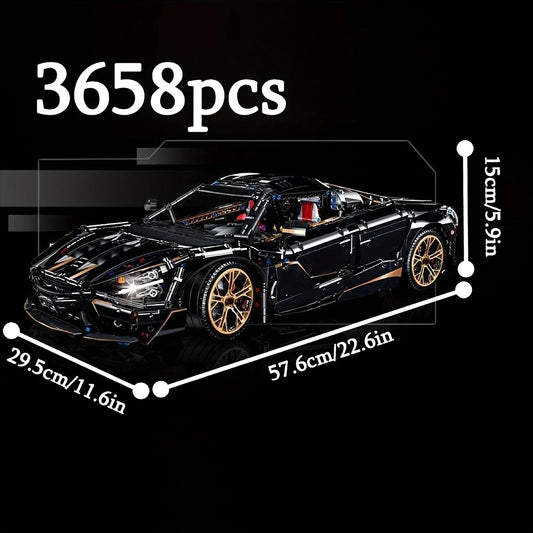 Super Sports Car Model High Difficulty 3D Adult Large Quantity Building Blocks