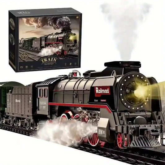 622B Steam Train Toy with Lights, Sounds, and Smoke Special Effects