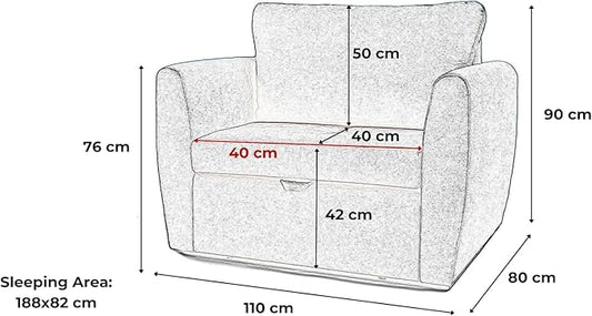 Sara 80 convertible sofa bed