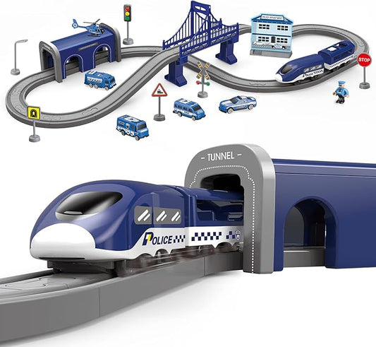 66 Pcs Trains Toy with Battery Operated & Tracks