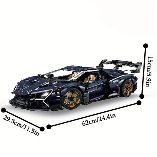 Blue Limited Starry Sky Fashion Sports Car Building Block Toy