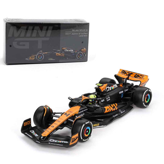 MINI GT McLaren MCL60 #4 – Lando Norris – 2023 F1 Japanese GP 2nd Place – Lando Norris