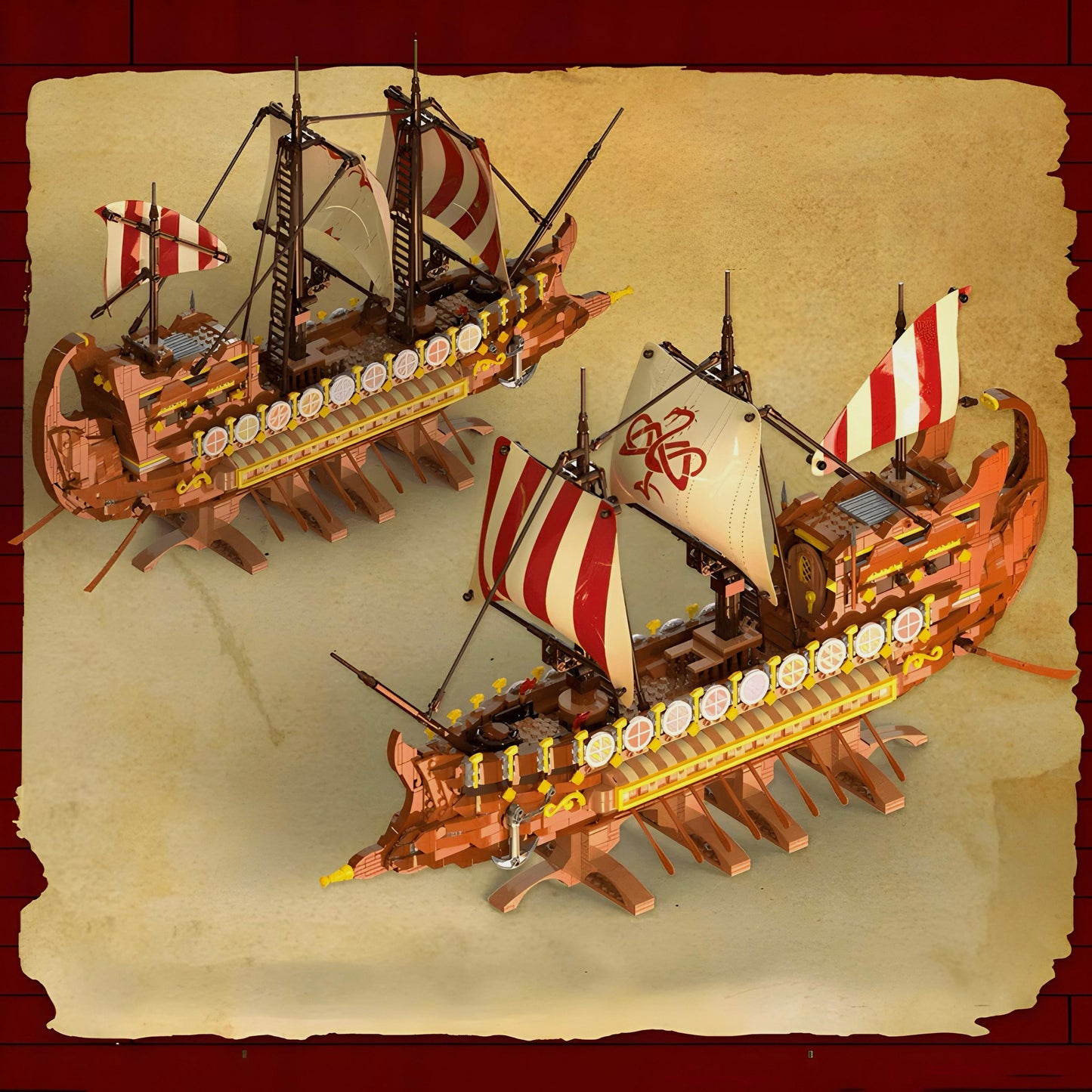 ANCIENT VIKING WARSHIP | 2074PCS