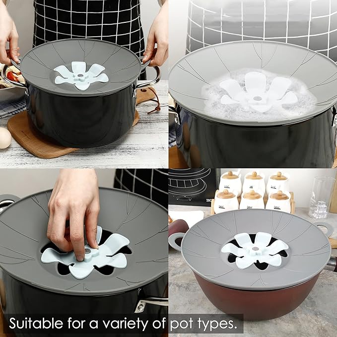 3-piece reusable silicone lid set