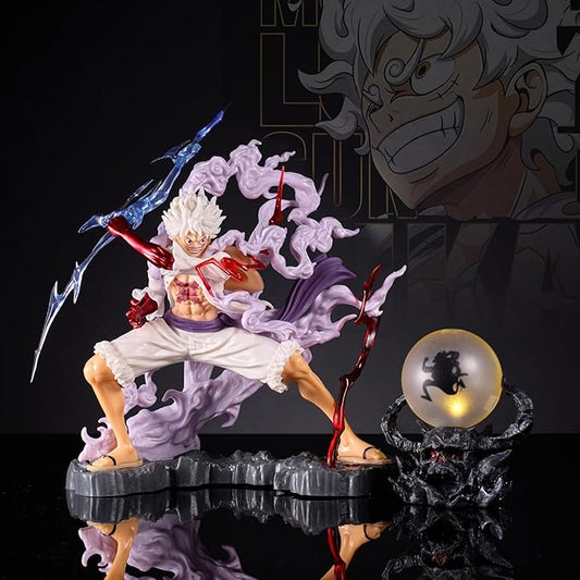 OFAY Luffy Action Figure, 9.5 Inch PVC Gear 5 Model