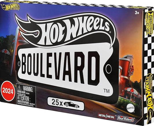 Hot Wheels Boulevard 25-Car Factory Set, 25 Premium 1:64 Scale Die-Cast