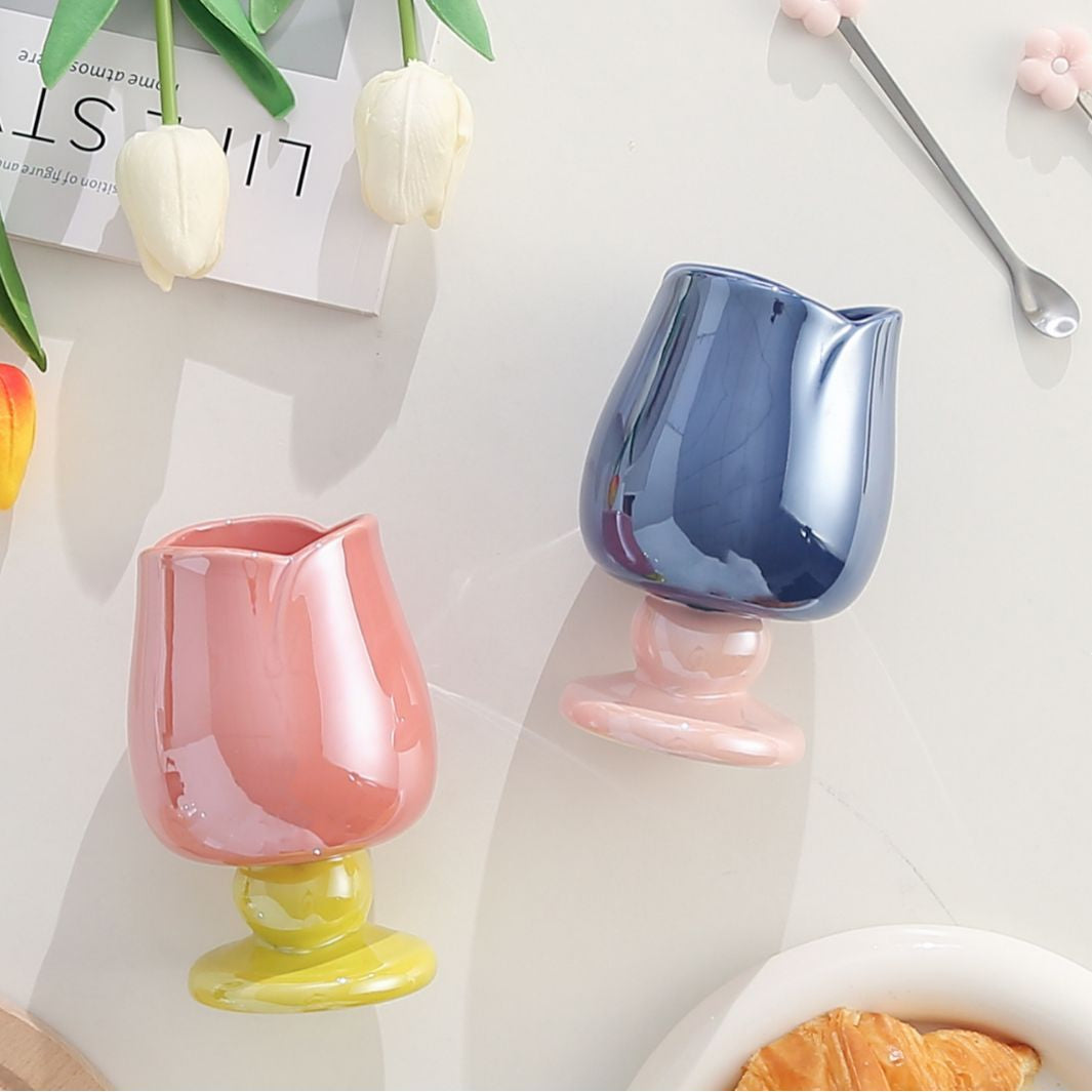 Ceramic Tulip Mug Set™️ - Set of 4 Mugs