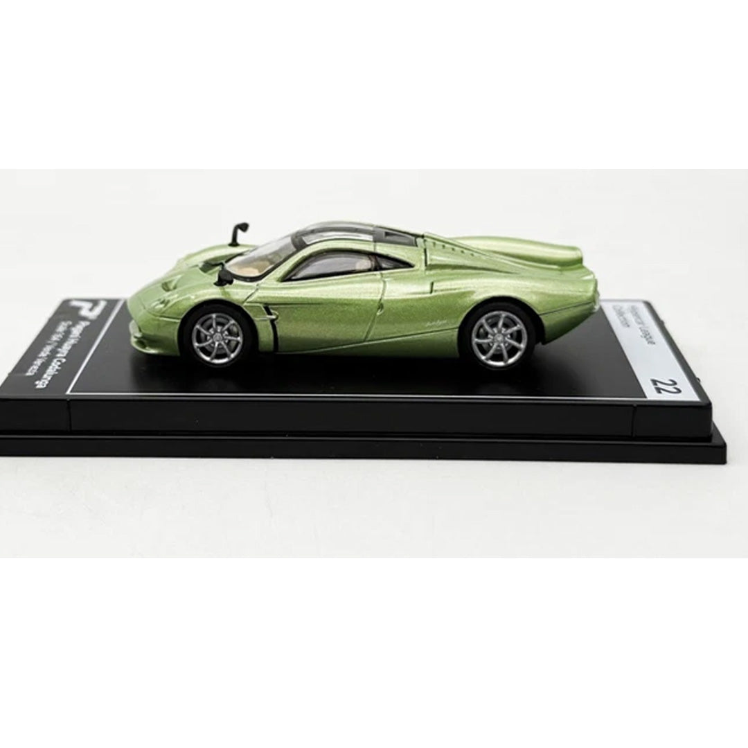 PosterCars 1:64 Pagani Huayra Codalunga – Green – Acrylic Box | Hypercar League Collection #22