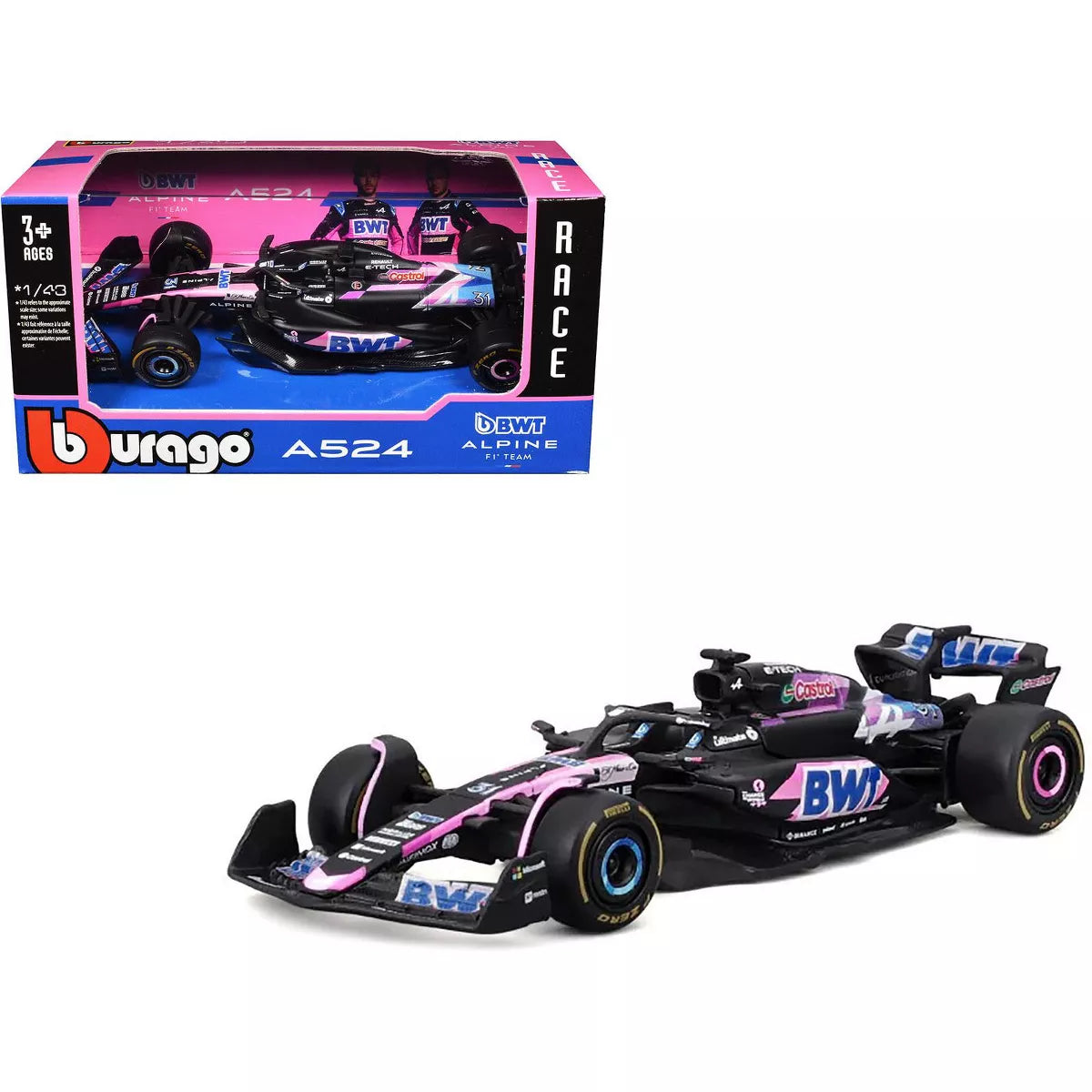 1:43 BWT Alpine 2024 A524 #10 & #31 - Bahrain GP