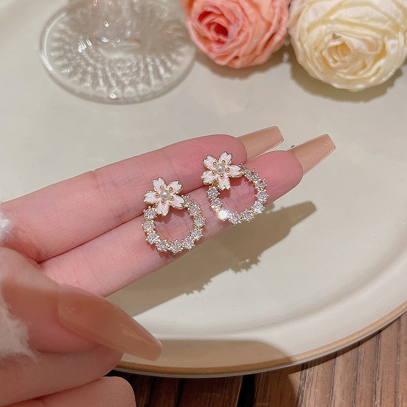 Cherry Blossom Minimal Earrings