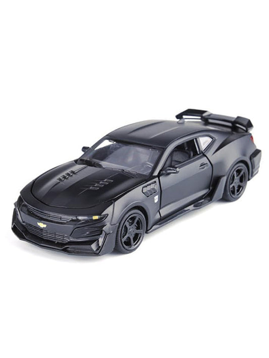 Chevrolet Camaro Metal Die Cast Car - Matte Black 1/24 - Big Size