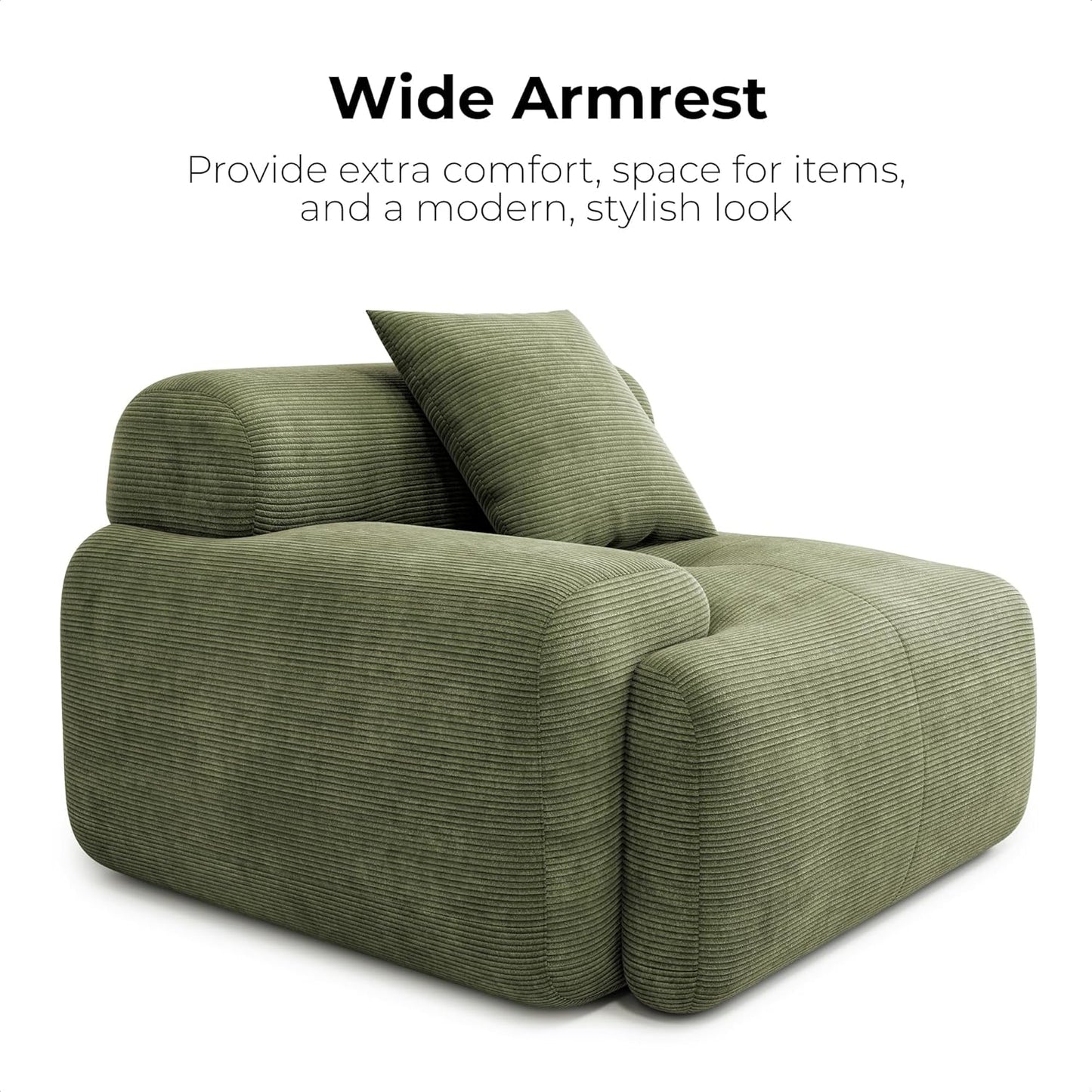 118" Modern L-Shaped Modular Sectional Sofa