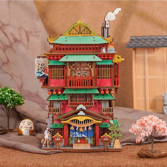 3D Puzzle Box Miniature DIY Desktop Storage Kit (Onsen Saga)