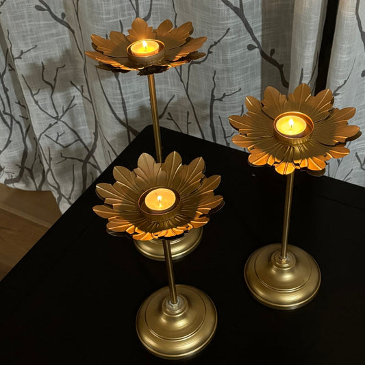 Flower T-light Holder - Set of 3