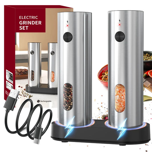 Stainless Steel Auto Salt & Pepper Grinder™️