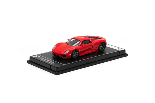 PosterCars 1:64 Porsche 918 Spyder – Guards Red – Acrylic Box Display | #H17