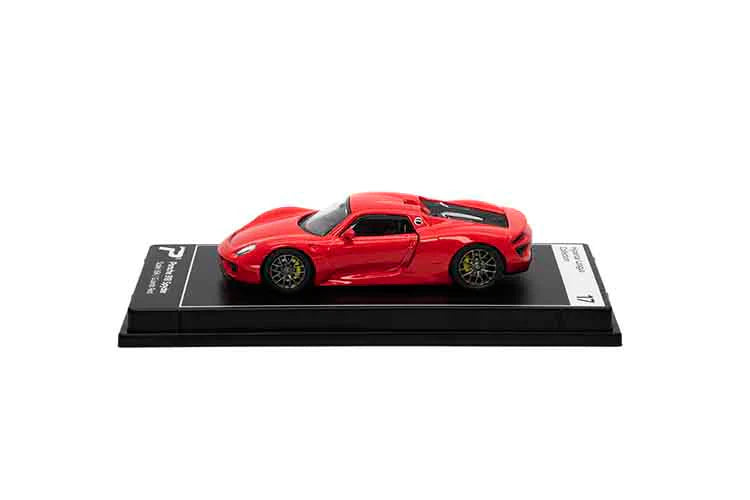 PosterCars 1:64 Porsche 918 Spyder – Guards Red – Acrylic Box Display | #H17