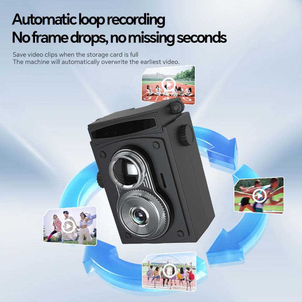 Mini Digital Camera, Mini Retro Camera, Vintage Camera, Wide Angle Lens, 32GB Included, Nostalgic Photos, Old Video Effects