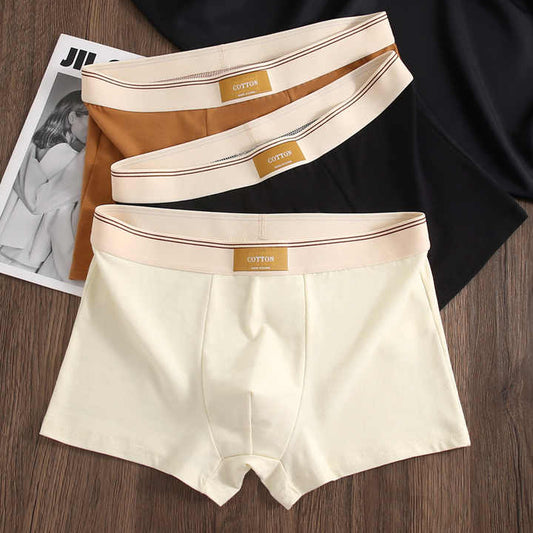 Cotton Striped Mid‑Waist Men’s Boxers