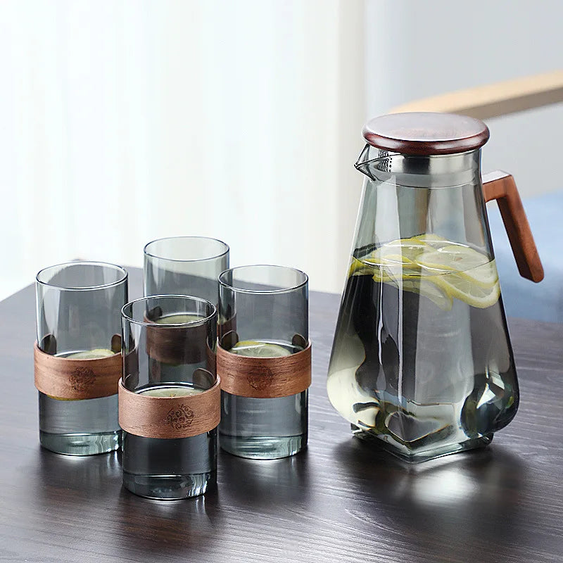 Kettle & Cup Set™️ - Walnut Wood