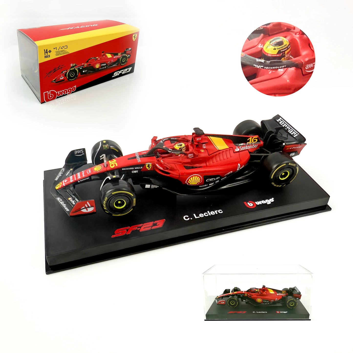 1:43 Ferrari 2023 SF23 Charles Leclerc #16 – Italian GP | Monza Edition [Flash Sale]