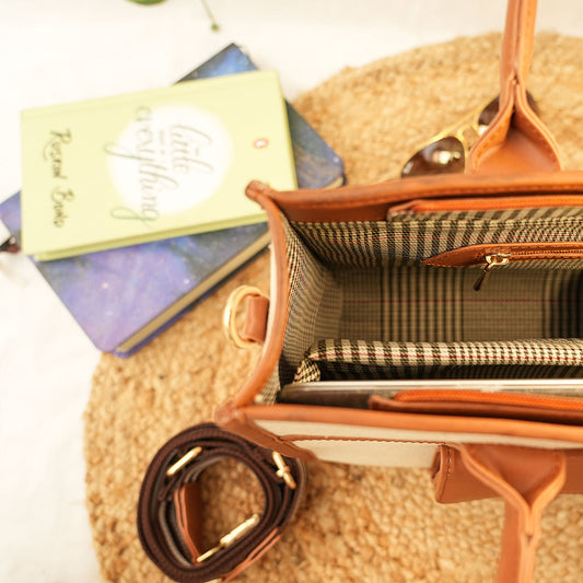 Canvas Book Tote - Tan